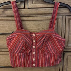 American Eagle Linen Crop Bralette